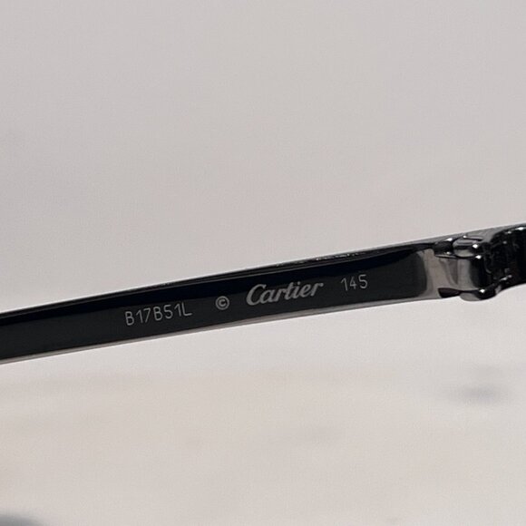 Cartier Glasses Sunglasses Frames Leopard Tortoise Cat Eye Platinum - Picture 3 of 7